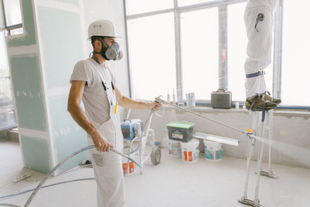 on site spray painting